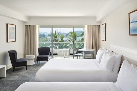 Reef View Hotel guest room with island views